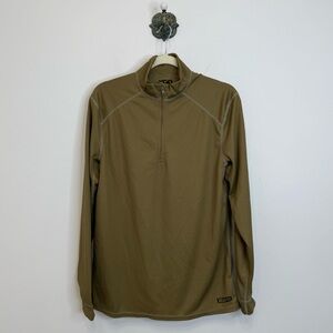 XGO Phase 2 Midweight Waffle Thermal Knit Quarter Zip Mock Neck Shirt Men’s M